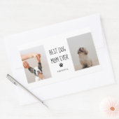Modern Collage Foto Best Mam Dog Ever Rechthoekige Sticker (Envelop)