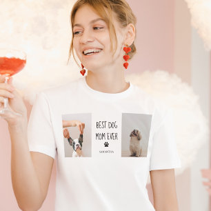 Modern Collage Foto Best Mam Dog Ever T-shirt