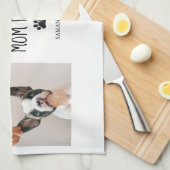 Modern Collage Foto Best Mam Dog Ever Theedoek (Quarter Fold)