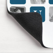 Modern Collage Foto Blue Best Hubby Ever Gift Muismat (Hoek)