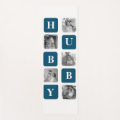 Modern Collage Foto Blue Best Hubby Ever Gift Yogamat (Voorkant)