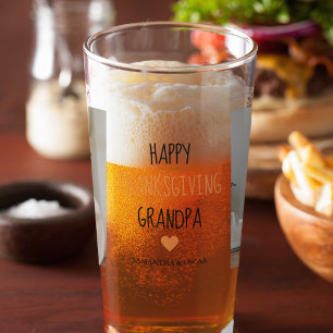 Modern Collage Photo Happy Thanksgiving Grandpa Glas