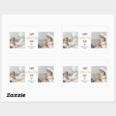 Modern Collage Photo Happy Thanksgiving mama Rechthoekige Sticker (Vel)