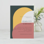 MODERN COLLECTIE VOOR RETRO WEDDING INVITATION KAART (Staand voorkant)