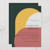 MODERN COLLECTIE VOOR RETRO WEDDING INVITATION KAART (Voorkant / Achterkant)