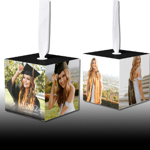 Modern College of High School Elegant Afstuderen Kubus Ornament