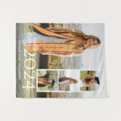 Modern College of High School Elegant Afstuderen Wandkleed (Voorkant (horizontaal))