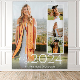 Modern College of High School Elegant Afstuderen Wandkleed