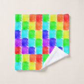Modern Color Blocks Abstract Pattern Bad Handdoek (Wasdoekje)