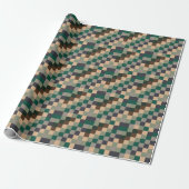 Modern Color Checks Checkerboard Cadeaupapier (Uitgerold)