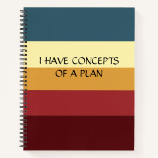 Modern Colorblock Horizontale Streep Groen Monogra Notitieboek