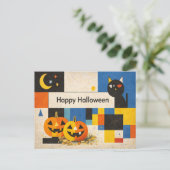 Modern Colorful Abstract Halloween Feestdagenkaart (Staand voorkant)