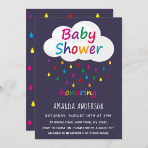 Modern Colorful Boy Baby shower Kaart