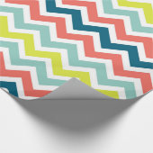 Modern Colorful Chevron Geometric Pattern Cadeaupapier (Hoek)