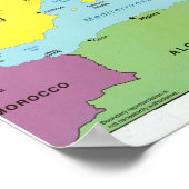 Modern Colorful Europe Map Poster (Coin)
