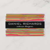 Modern Colorful Interior Designer Visitekaartje (Voorkant)