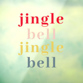 Modern Colorful Jingle Bell Jingle Bell Raamsticker (Vel 3)
