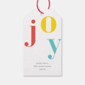 Modern Colorful Joy | Vakantie Cadeaulabel (Achterkant)