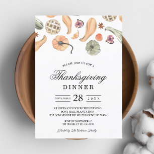 Modern Colorful Pumpkin Autumn Kaart