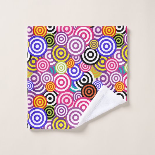 Modern Colorful Stylish Concentric Circles (Gant de toilette)
