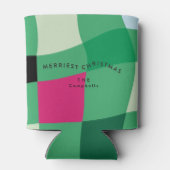 Modern Colorful Tartan Plaid Christmas Blikjeskoeler (Achterkant)