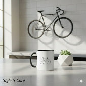 Modern Combo Mug with Clean Bicycle Design