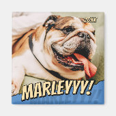 Modern Comic Simple Cool Custom Pet Foto Magneet (Voorkant)