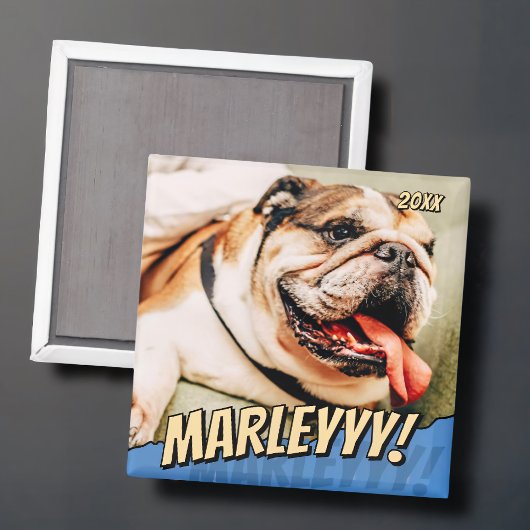 Modern Comic Simple Cool Custom Pet Foto Magneet