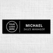 Modern Company Logo Black Naamplaatje