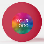 Modern Company Logo Emblem Sjabloon Red Pingpongballen (Voorkant)