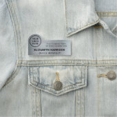 Modern Company Logo Silver Naamplaatje (In situ)