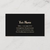 Modern Compass Gold Nautical Visitekaartje (Achterkant)