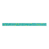 modern computercircuit groen geel cadeau grosgrain lint (Voorkant)