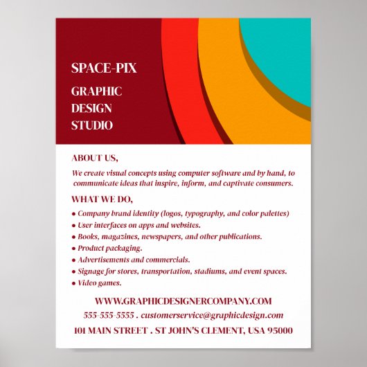 Modern concept, grafische vormgever Adverteren Poster (Voorkant)