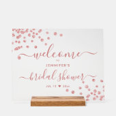 Modern Confetti Script Vrijgezellenfeest Welkom Bl Acryl Bord (Voorkant)