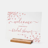 Modern Confetti Script Vrijgezellenfeest Welkom Bl Acryl Bord (Hoek)