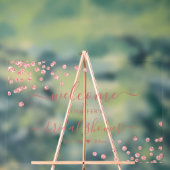 Modern Confetti Script Vrijgezellenfeest Welkom Bl Acryl Bord (Neutraal)