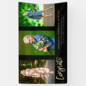 Modern Congrats 3 Foto Afstuderen banner - Gold (Verticaal)