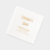 Modern "Congrats Afstudeerder", Afstuderen Folie Servetten (Links)