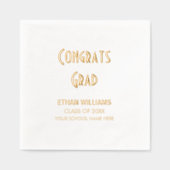 Modern "Congrats Afstudeerder", Afstuderen Folie Servetten (Voorkant)