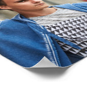 Modern Congrats Afstuderen 12 Photo Collage Black Poster (Hoek)