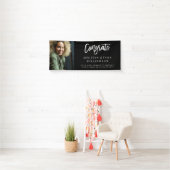 Modern Congrats Photo Afstuderen banner - zwart (Insitu)