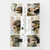 Modern Congratulations Graduate 7 Photo Collage Spandoek (Verticaal)