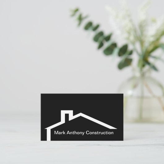 Modern constructie dak embleem visitekaartje (Staand voorkant)