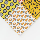 Modern Construction Boy Worker Excavator Quilt Fleece Deken (Hoek)