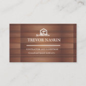 Modern Construction Handyman Carpenter Tools Wood Visitekaartje (Voorkant)