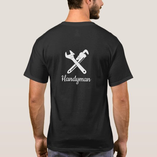 Modern Construction Handyman Tools T-shirt (Achterkant)