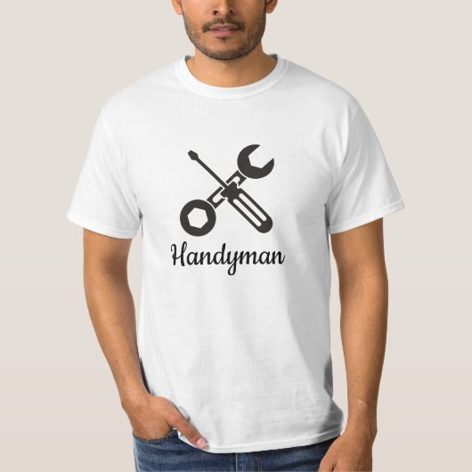 Modern Construction Handyman Tools T-shirt (Voorkant)