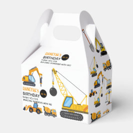 Modern Construction Simple Kid's Birthday Bedankdoosjes