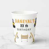 Modern Construction Simple Kid's Birthday Papieren Bekers (Links)